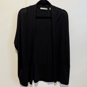 Vince Cardigan Sweater Duster Open Front Silk Cashmere Classic Quiet Luxury